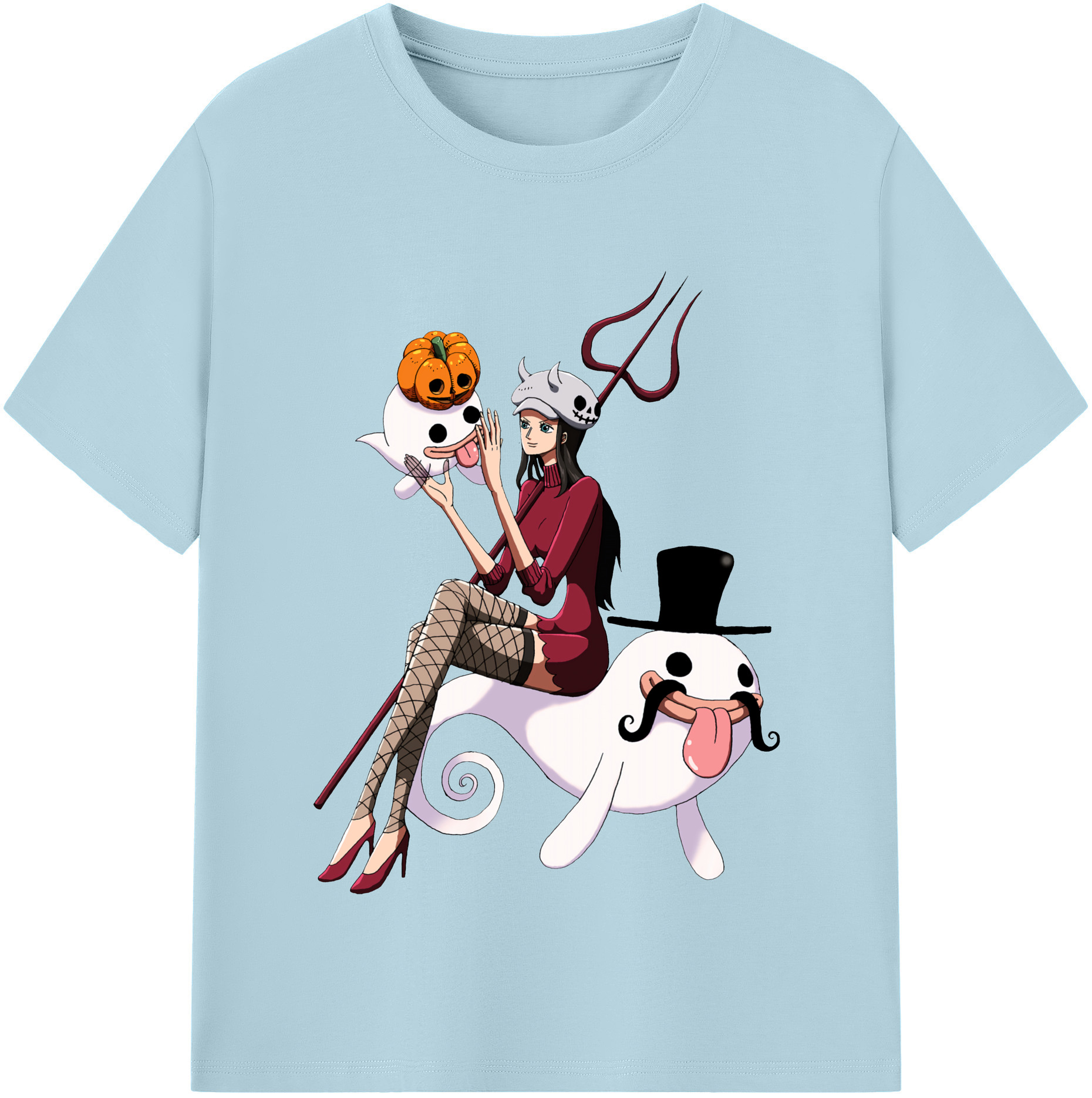 ワンピース ニコ・ロビン ONE PIECE Nico Robin 綿100％半袖Tシャツ（フロントプリント）